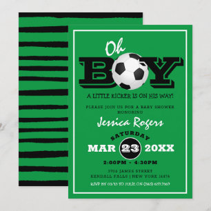 Leuke 'O Jongen' Voetbal Sport Baby Shower Kaart