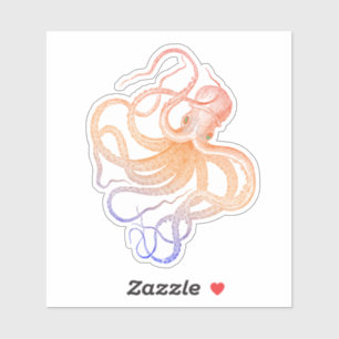 Leuke octopus  illustratie sticker