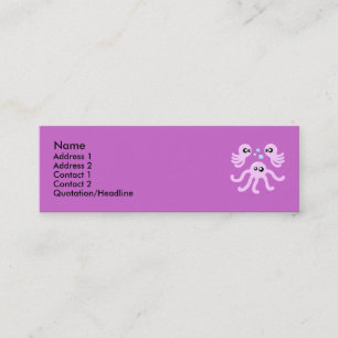 Leuke Octopus profiel kaarten Mini Visitekaartje