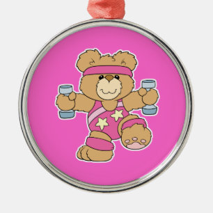 Leuke Oefening Fitness Aerobics beer Metalen Ornament