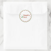 Leuke of ondeugende Kerst stickers (Tas)