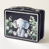 Leuke olifant blauw aangepaste naam (Voorkant)