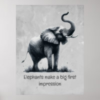 Leuke olifant grote eerste indruk citaat dierlijke