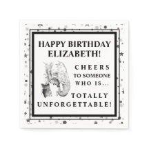 Leuke olifant verjaardagsfeestje servetten