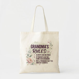 Leuke Oma Regels Bloemige Waterverf Familie Citaat Tote Bag