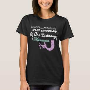 Leuke oma van de verjaardag zeemeermin Dag T-shirt