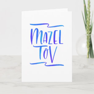 Leuke Ombre Mazel Tov Wenskaart Kaart