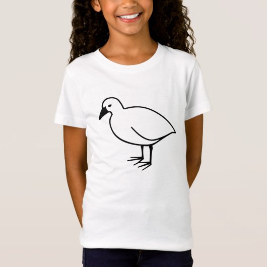 Leuke omtrek van een vogel t-shirt (Voorkant)