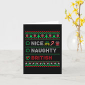 Leuke Ondeugende Britse Kerstmis Checklist Nederla Kaart (Gele Bloem)