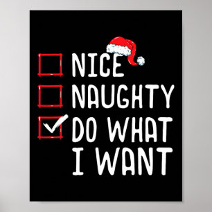 Leuke ondeugende doen wat ik wil kerstlijst poster