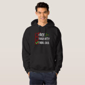 Leuke Ondeugende Fabulous Grappige Kerstman Lijst Hoodie (Voorkant volledig)