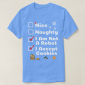 Leuke ondeugende grappige kerst niet een robot die t-shirt (Design voorkant)
