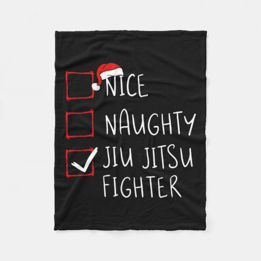 Leuke Ondeugende Jiu Jitsu Fighter List Christmas  Fleece Deken (Voorkant)