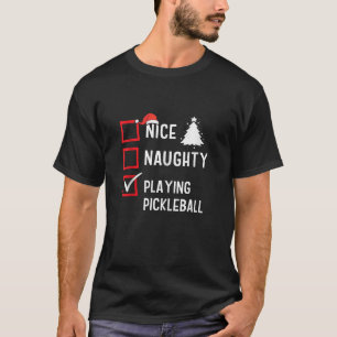 Leuke ondeugende lijst kerst hobby spelen pickleba t-shirt