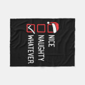 Leuke ondeugende lijst wat Kerstmis ook is Fleece Deken (Voorkant (Horizontaal))