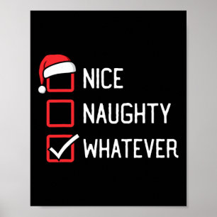 Leuke ondeugende lijst wat Kerstmis ook is Poster