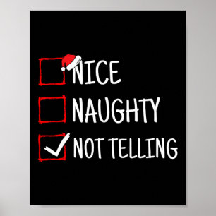 Leuke ondeugende niet vertellen grappige kerst poster