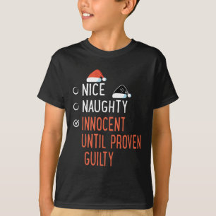 Leuke ondeugende onschuldige tot bewezen schuldige t-shirt