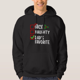 Leuke ondeugende papa's favoriete kerstlijst famil hoodie