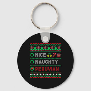 Leuke Ondeugende Peruaanse Kerstmis Checklist Peru Sleutelhanger