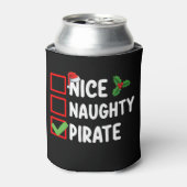 Leuke Ondeugende Pirate Familie Matching Kerstlijs Blikjeskoeler (Blikje Voorkant)