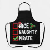 Leuke Ondeugende Pirate Familie Matching Kerstlijs Schort (Voorkant)