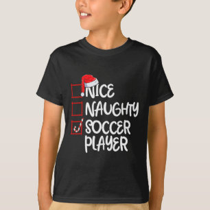 Leuke Ondeugende Voetbalspeler Leuk Voetbal Kerstm T-shirt