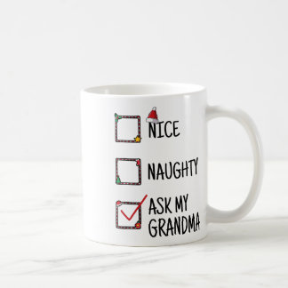 Leuke ondeugende vraag mijn oma Grappige kerst Kin Koffiemok