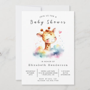 Leuke online Giraffe Baby shower Kaart