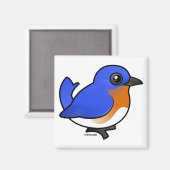 Leuke oosterse blauwvogel magneet (Voorkant / Achterkant)