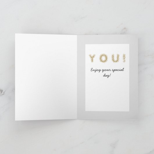 Leuke, op maat gemaakte verjaardagskaart voor mann kaart (Binnen)