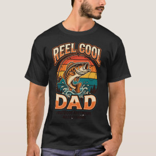 Leuke Opa Vintage Vissen Baars Zonsondergang T-shirt