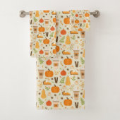 Leuke Oranje Herfst Patroon Bad Handdoek (Insitu)