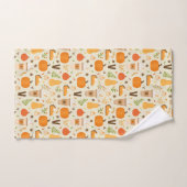 Leuke Oranje Herfst Patroon Bad Handdoek (Handdoek)