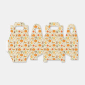 Leuke Oranje Herfst Patroon Bedankdoosjes (Uitgevouwen)