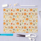 Leuke Oranje Herfst Patroon Tissuepapier (Craft)