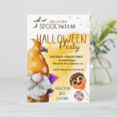 Leuke oranje kabouter spooktacular kinder Hallowee Kaart (Staand voorkant)