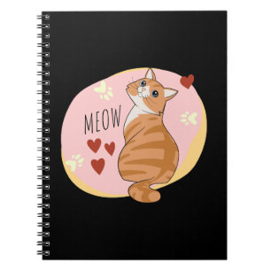 Leuke oranje kat notitieboek