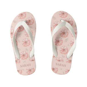 Leuke Oranje Waterverf pompoen Herfst Kinder Teenslippers