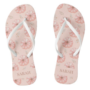 Leuke Oranje Waterverf pompoen Herfst Teenslippers