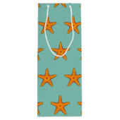 Leuke Oranje zeester Cartoon Wijn Cadeautas (Achterkant)