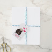 Leuke otter met harten Valentijnsdag Pun Cadeaulabel (Met Touw)
