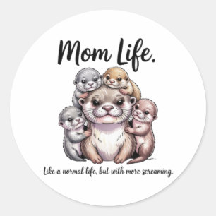 Leuke Otter Moeder Leven Sticker - Grappige Ouders