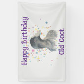 Leuke Oude Dwaas Vogel Over de Hill Verjaardag Spandoek (Verticaal)