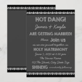 Leuke oude school rustieke schoolbord land bruilof kaart (Voorkant / Achterkant)