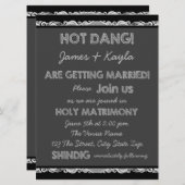 Leuke oude school rustieke schoolbord land bruilof kaart (Voorkant / Achterkant)