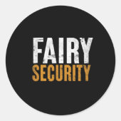 Leuke Ouders Lazy Easy Costume Fairy Beveiliging H Ronde Sticker (Voorkant)