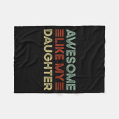 Leuke Ouders'Dag Citaat Geweldig Zoals Mijn Dochte Fleece Deken (Voorkant (Horizontaal))