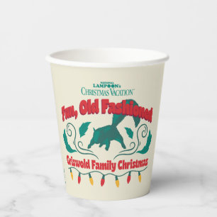 Leuke, ouderwetse Griswold familie kerst Papieren Bekers