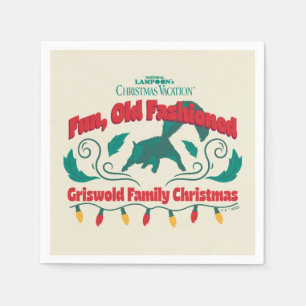 Leuke, ouderwetse Griswold familie kerst Servet